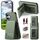 Per iPhone 16 Twill Tessuto Pelle Verticale Flip RFID Card Bag Custodia per Telefono (Verde) Per iPhone 16 Twill Tessuto Pelle Verticale Flip RFID Card Bag Custodia per Telefono (Verde)