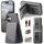 Per iPhone 16 Twill Tessuto Pelle Verticale Flip RFID Card Bag Custodia per Telefono (Grigio) Per iPhone 16 Twill Tessuto Pelle Verticale Flip RFID Card Bag Custodia per Telefono (Grigio)