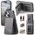 Per iPhone 14 Plus Twill Tessuto Pelle Verticale Flip RFID Card Bag Custodia per Telefono (Grigio) Per iPhone 14 Plus Twill Tessuto Pelle Verticale Flip RFID Card Bag Custodia per Telefono (Grigio)