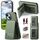 Per iPhone 14 Twill Tessuto Pelle Verticale Flip RFID Card Bag Custodia per Telefono (Verde) Per iPhone 14 Twill Tessuto Pelle Verticale Flip RFID Card Bag Custodia per Telefono (Verde)