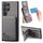 Per Samsung Galaxy S23 Ultra 5G Twill Tessuto Pelle Verticale Flip RFID Card Bag Custodia per Telefono (Grigio) Per Samsung Galaxy S23 Ultra 5G Twill Tessuto Pelle Verticale Flip RFID Card Bag Custodia per Telefono (Grigio)
