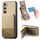 For Samsung Galaxy S22+ 5G Twill Fabric Leather Vertical Flip RFID Card Bag Phone Case(Khaki) For Samsung Galaxy S22+ 5G Twill Fabric Leather Vertical Flip RFID Card Bag Phone Case(Khaki)
