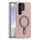 Per Samsung Galaxy S24 5G Silver Shield MagSafe Holder Custodia antiurto per telefono (rosa) Per Samsung Galaxy S24 5G Silver Shield MagSafe Holder Custodia antiurto per telefono (rosa)