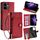 Per OPPO Reno13 F 5G / 4G Custodia in pelle con cerniera (rosso)