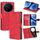 Per vivo X200 Pro 5G Custodia per telefono in pelle con chiusura magnetica in coccodrillo (rosso) Per vivo X200 Pro 5G Custodia per telefono in pelle con chiusura magnetica in coccodrillo (rosso)