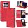 Per Redmi Note 14 Pro 4G Custodia in pelle con chiusura magnetica in coccodrillo (rosso) Per Redmi Note 14 Pro 4G Custodia in pelle con chiusura magnetica in coccodrillo (rosso)