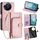 Per TCL 50 NxtPaper 5G Custodia in pelle con cerniera (oro rosa)