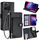 Per TCL 503 4G Custodia in pelle con cerniera (nero)