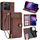 Per TCL 503 4G Custodia in pelle con cerniera (marrone)