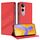 Per vivo V50 Lite 5G Custodia per telefono in pelle retrò con portafoglio multifunzionale in rilievo (rosso) Per vivo V50 Lite 5G Custodia per telefono in pelle retrò con portafoglio multifunzionale in rilievo (rosso)