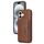 Per iPhone 16 BETOPNICE Custodia per telefono con portafoglio MagSafe staccabile orizzontale a ribalta (marrone)