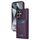 Per Samsung Galaxy S24 Ultra 5G BETOPNICE Custodia per telefono con portafoglio MagSafe staccabile verticale a ribalta (viola)