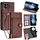 Per OnePlus Ace 5 / 5 Pro Custodia in pelle con cerniera (marrone)
