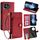 Per OnePlus Ace 5 / 5 Pro Custodia in pelle con cerniera (rosso)