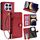 Per Redmi Note 14 Pro 4G Custodia in pelle con cerniera (rosso)