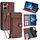 Per Redmi Turbo 4 Custodia in pelle con cerniera (marrone)