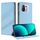 Per Xiaomi Mi 11 Pro Custodia per telefono in pelle retrò con portafoglio multifunzionale in rilievo (azzurro chiaro) Per Xiaomi Mi 11 Pro Custodia per telefono in pelle retrò con portafoglio multifunzionale in rilievo (azzurro chiaro)