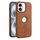 Per iPhone 16 Plus Crazy Horse Custodia per telefono in pelle con retro in pelle (marrone chiaro)