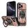 Per iPhone 16 Pro Max Custodia per telefono con supporto rotante MagSafe Armor (oro rosa)