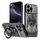 Per iPhone 16 Pro Max Custodia per telefono MagSafe con supporto rotante Armor (grigio) Per iPhone 16 Pro Max Custodia per telefono MagSafe con supporto rotante Armor (grigio)