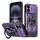 Per iPhone 16 Custodia per telefono MagSafe con supporto rotante Armor (viola)