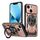 Per iPhone 13 Custodia per telefono MagSafe con supporto rotante Armor (oro rosa) Per iPhone 13 Custodia per telefono MagSafe con supporto rotante Armor (oro rosa)