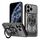 Per iPhone 11 Pro Max Custodia per telefono MagSafe con supporto rotante Armor (grigio) Per iPhone 11 Pro Max Custodia per telefono MagSafe con supporto rotante Armor (grigio)