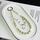 Catena per cellulare con fiocco in vetro e perle (verde)