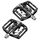 Pedale con lucchetto per bicicletta RACEWORK M215 per pedale piatto in lega di alluminio SPD senza clip (nero)
