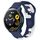 Per Xiaomi Watch S1 Active cinturino in silicone bicolore da 22 mm (blu + bianco)