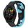 Per cinturino in silicone bicolore Garmin Forerunner 265 da 22 mm (nero + blu) Per cinturino in silicone bicolore Garmin Forerunner 265 da 22 mm (nero + blu)