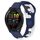 Per cinturino in silicone bicolore Garmin Forerunner 265 da 22 mm (blu + bianco) Per cinturino in silicone bicolore Garmin Forerunner 265 da 22 mm (blu + bianco)
