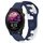 Per cinturino in silicone bicolore Garmin Forerunner 255 da 22 mm (blu + bianco) Per cinturino in silicone bicolore Garmin Forerunner 255 da 22 mm (blu + bianco)