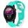 Per cinturino in silicone bicolore Garmin Forerunner 255 da 22 mm (ciano + bianco) Per cinturino in silicone bicolore Garmin Forerunner 255 da 22 mm (ciano + bianco)