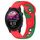 Per cinturino in silicone bicolore Garmin Forerunner 255 Music da 22 mm (rosso + verde)