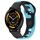 Per cinturino in silicone bicolore Garmin Vivoactive 4 22mm (nero + blu)