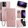Per OPPO Reno13 F 5G / 4G Custodia in pelle goffrata con motivo albero e cervo (oro rosa) Per OPPO Reno13 F 5G / 4G Custodia in pelle goffrata con motivo albero e cervo (oro rosa)