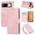 Custodia in pelle con 3 slot per carte di credito e motivo a fiori di rosa per Google Pixel 8 (rosa) Custodia in pelle con 3 slot per carte di credito e motivo a fiori di rosa per Google Pixel 8 (rosa)
