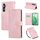 Custodia in pelle con 3 slot per carte di credito e motivo a fiori di rosa per Realme C65 4G (rosa) Custodia in pelle con 3 slot per carte di credito e motivo a fiori di rosa per Realme C65 4G (rosa)