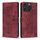Per iPhone 16 Pro Max Custodia per telefono in pelle smerigliata retrò con motivo mandala in rilievo (rosso) Per iPhone 16 Pro Max Custodia per telefono in pelle smerigliata retrò con motivo mandala in rilievo (rosso)