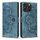Per iPhone 16 Pro Custodia per telefono in pelle smerigliata retrò con motivo mandala in rilievo (blu) Per iPhone 16 Pro Custodia per telefono in pelle smerigliata retrò con motivo mandala in rilievo (blu)