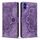 Per iPhone 16 Custodia per telefono in pelle smerigliata retrò con motivo mandala in rilievo (viola)