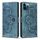 Per iPhone 12 / 12 Pro Custodia per telefono in pelle smerigliata retrò con motivo mandala in rilievo (blu) Per iPhone 12 / 12 Pro Custodia per telefono in pelle smerigliata retrò con motivo mandala in rilievo (blu)