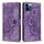 Per iPhone 12 Pro Max Custodia per telefono in pelle smerigliata retrò con motivo mandala in rilievo (viola) Per iPhone 12 Pro Max Custodia per telefono in pelle smerigliata retrò con motivo mandala in rilievo (viola)