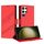 Per Samsung Galaxy S22 Ultra 5G Custodia per telefono in pelle retrò con portafoglio con ventosa laterale multifunzionale in rilievo (rosso) Per Samsung Galaxy S22 Ultra 5G Custodia per telefono in pelle retrò con portafoglio con ventosa laterale multifunzionale in rilievo (rosso)