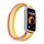 Per Huawei Band 10/9/8 Cinturino per orologio con gancio e passante in nylon con connettore metallico (bianco miglio) Per Huawei Band 10/9/8 Cinturino per orologio con gancio e passante in nylon con connettore metallico (bianco miglio)