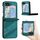 Per Samsung Galaxy Z Flip5 5G Custodia per telefono in pelle retrò con portafoglio multifunzionale in rilievo (verde scuro) Per Samsung Galaxy Z Flip5 5G Custodia per telefono in pelle retrò con portafoglio multifunzionale in rilievo (verde scuro)