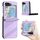 Per Samsung Galaxy Z Flip5 5G Custodia per telefono in pelle retrò con portafoglio multifunzionale in rilievo (viola chiaro) Per Samsung Galaxy Z Flip5 5G Custodia per telefono in pelle retrò con portafoglio multifunzionale in rilievo (viola chiaro)