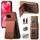 Per Google Pixel 9a Twill Tessuto Pelle Verticale Flip RFID Card Bag Custodia per Telefono (Marrone)