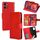 Per Motorola Moto G05 Custodia in pelle con texture di cristallo (rosso)